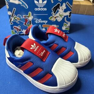 Adidas Superstar 360 Shoes FW1990 Disney Goofy Toddler Slip On Size 7K New
